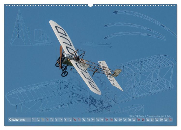Produktbild: Aviatik Photocomposing 2026 (Wandkalender 2026 DIN A2 quer), CALVENDO Monatskalender