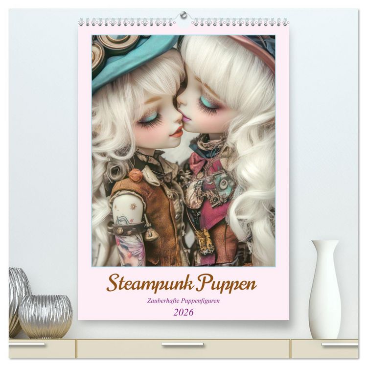 Produktbild: Steampunk Puppen &ndash; Zauberhafte Puppenfiguren (hochwertiger Premium Wandkalender 2026 DIN A2 hoch), Kunstdruck in Hochglanz