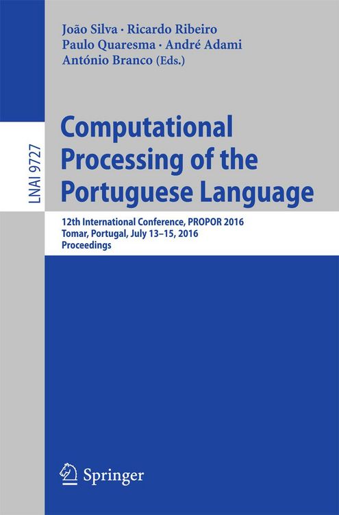 Produktbild: Computational Processing of the Portuguese Language