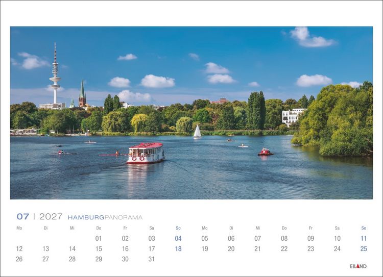 Produktbild: Hamburg Panorama-Postkartenkalender 2027