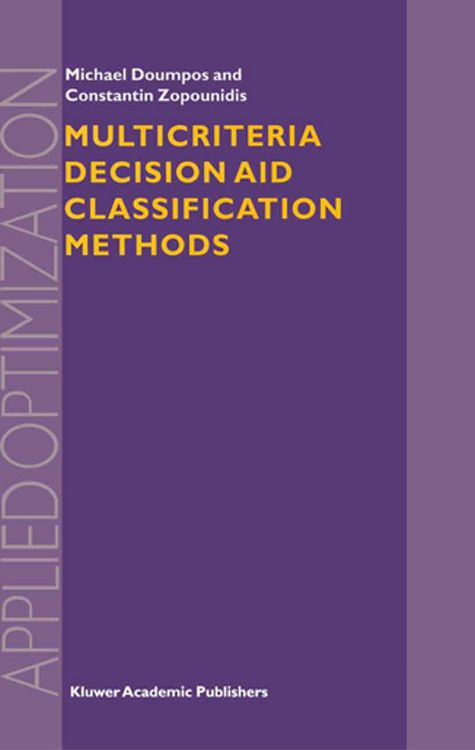 Produktbild: Multicriteria Decision Aid Classification Methods