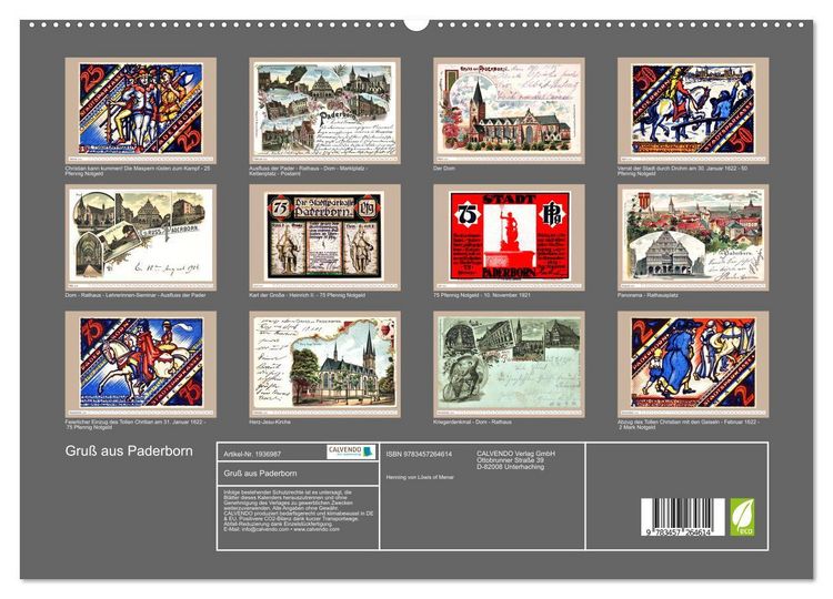 Produktbild: Gru&szlig; aus Paderborn (hochwertiger Premium Wandkalender 2026 DIN A2 quer), Kunstdruck in Hochglanz