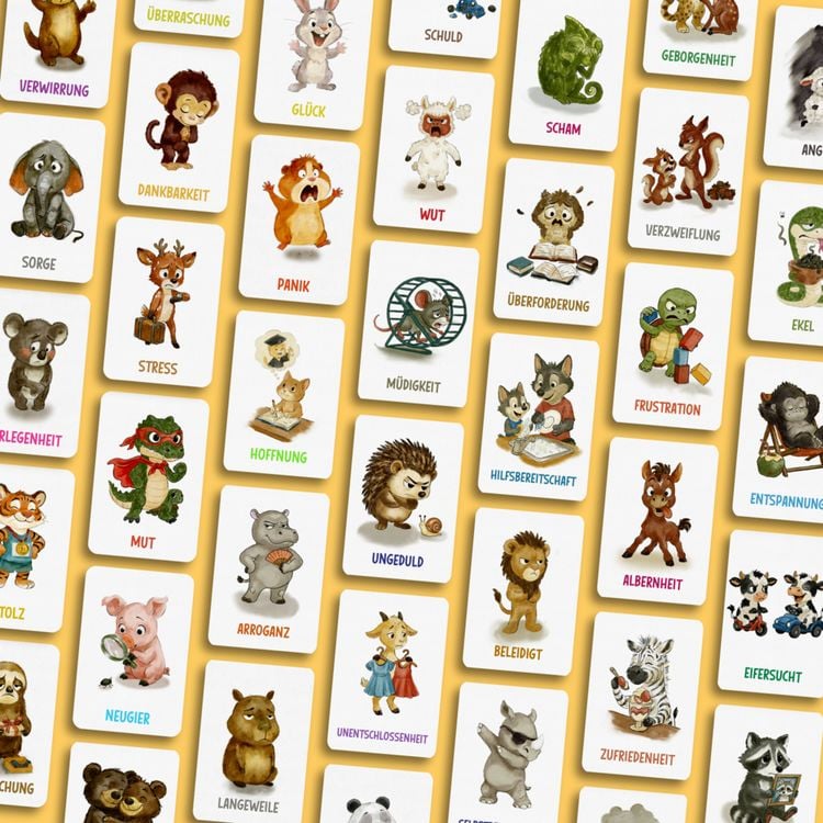 Produktbild: 42 Gef&uuml;hlskarten f&uuml;r Kinder &ndash; Emotionskarten zur F&ouml;rderung von Selbstregulation und Empathieverm&ouml;gen