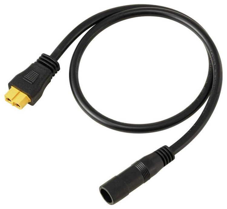 Produktbild: TRU COMPONENTS DC-Buchse 2,5/5,5mm auf XT60-Kabel 0,5m TC-13619300 Schwarz Inhalt: 1St.