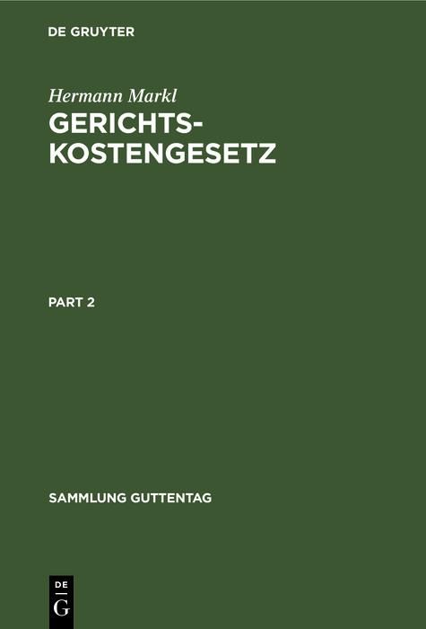 Produktbild: Gerichtskostengesetz