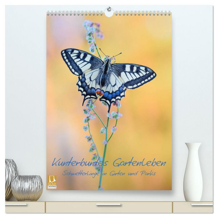 Produktbild: Kunterbuntes Gartenleben - Schmetterlinge in G&auml;rten und Parks (hochwertiger Premium Wandkalender 2026 DIN A2 hoch), Kunstdruck in Hochglanz
