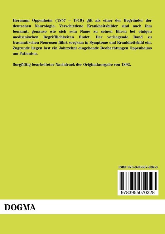 Produktbild: Die traumatischen Neurosen