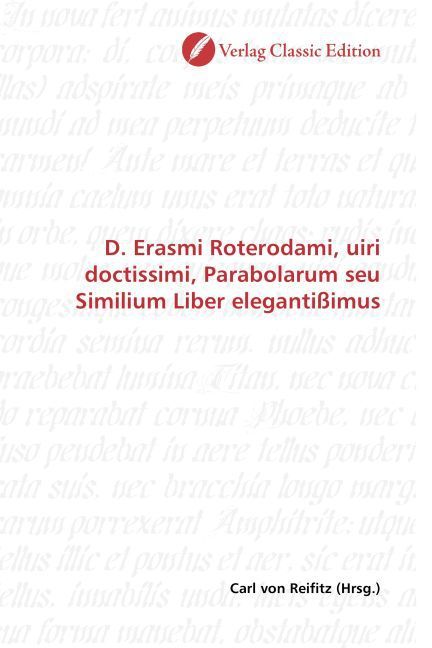 Produktbild: D. Erasmi Roterodami, uiri doctissimi, Parabolarum seu Simil