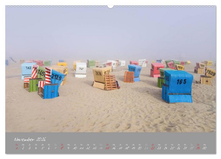 Produktbild: Strandk&ouml;rbe &ndash; bunte Vielfalt an der Nordsee (Wandkalender 2026 DIN A2 quer), CALVENDO Monatskalender