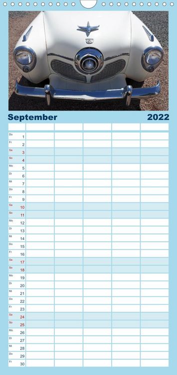 Produktbild: Familienplaner Classic Cars (Wandkalender 2022 , 21 cm x 45 cm, hoch)