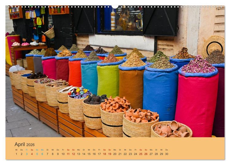 Produktbild: Marrakesch Eine Stadt aus 1001 Nacht (Wandkalender 2026 DIN A2 quer), CALVENDO Monatskalender