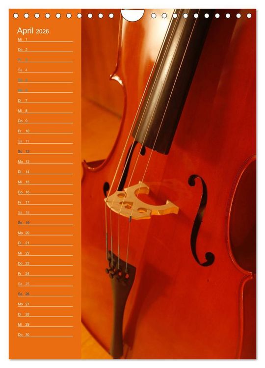 Produktbild: Geliebtes Cello (Wandkalender 2026 DIN A4 hoch), CALVENDO Monatskalender