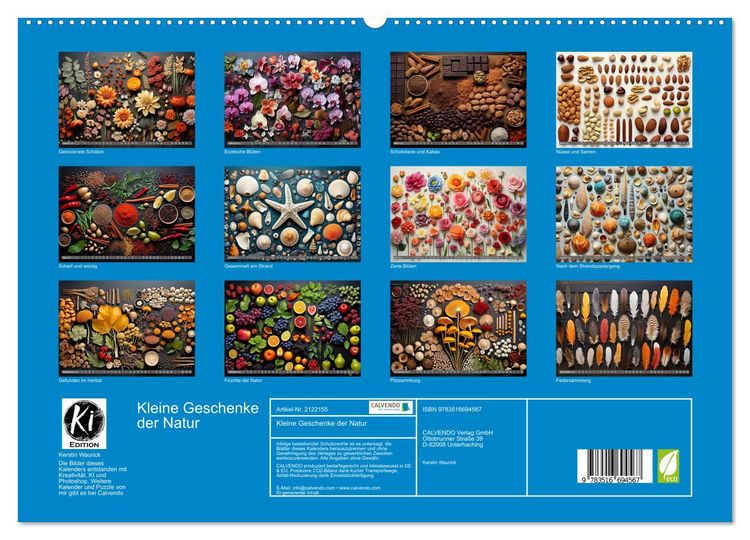 Produktbild: Kleine Geschenke der Natur (hochwertiger Premium Wandkalender 2026 DIN A2 quer), Kunstdruck in Hochglanz