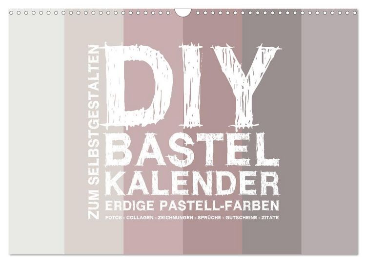 Produktbild: DIY Bastel-Kalender -Erdige Pastell Farben- Zum Selbstgestalten (Wandkalender 2026 DIN A3 quer), CALVENDO Monatskalender