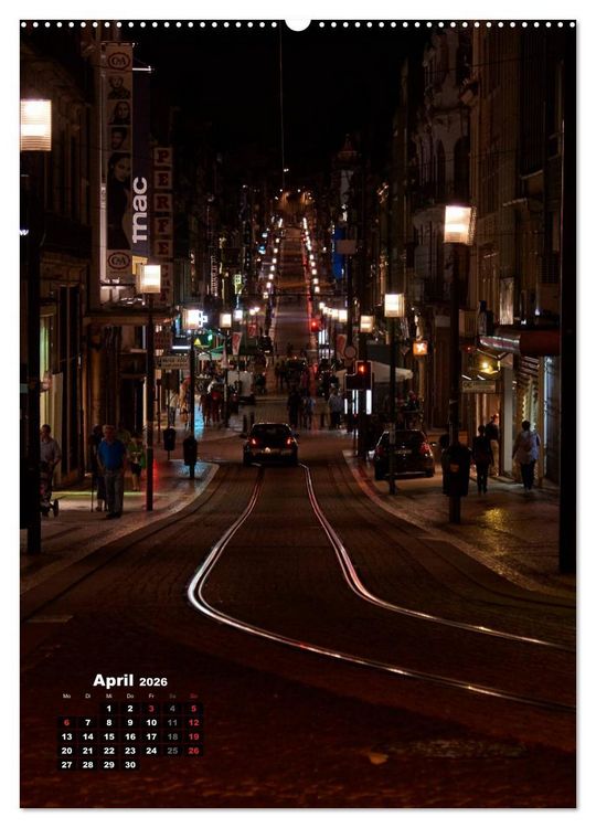 Produktbild: Porto Tag und Nacht (hochwertiger Premium Wandkalender 2026 DIN A2 hoch), Kunstdruck in Hochglanz