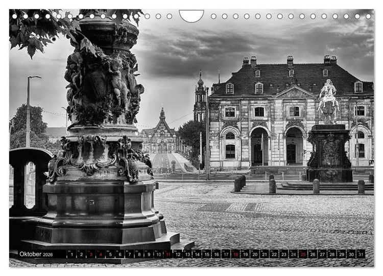 Produktbild: Dresden Faszination Schwarz Weiss (Wandkalender 2026 DIN A4 quer), CALVENDO Monatskalender
