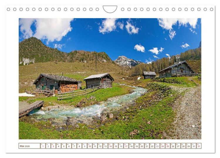 Produktbild: Idyllische Almh&uuml;tten (Wandkalender 2026 DIN A4 quer), CALVENDO Monatskalender