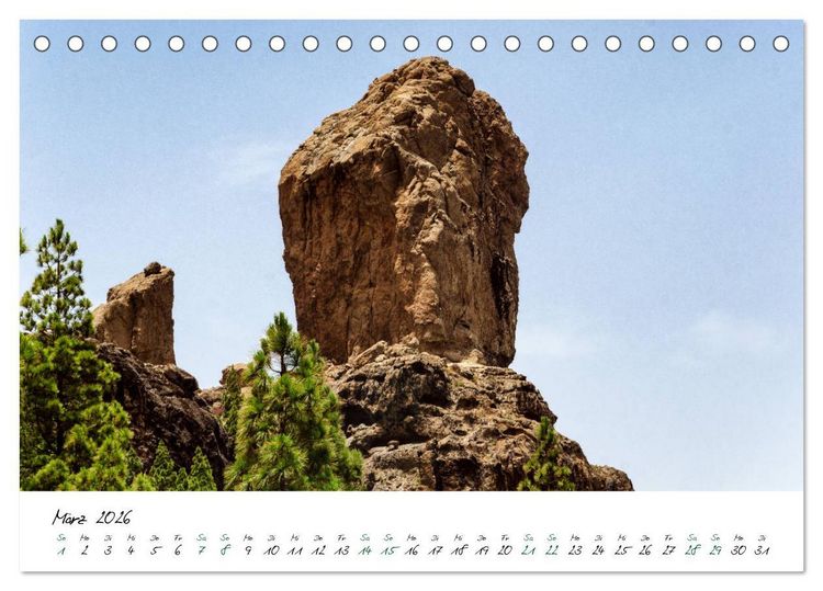 Produktbild: Gran Canaria - 365 Tage Fr&uuml;hling (Tischkalender 2026 DIN A5 quer), CALVENDO Monatskalender