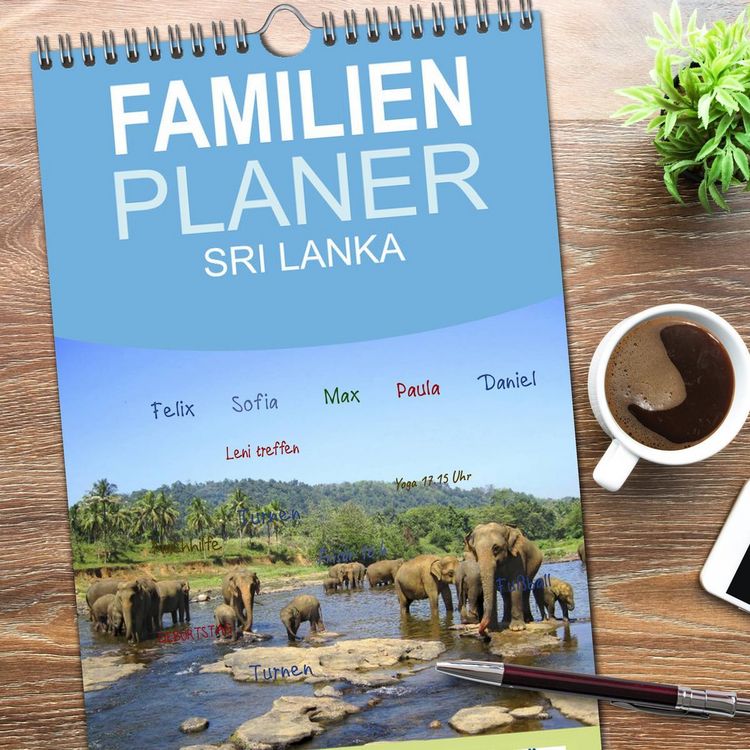 Produktbild: Familienplaner 2026 - Sri Lanka mit 5 Spalten (Wandkalender, 21 x 45 cm) CALVENDO