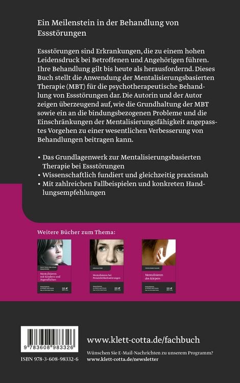 Produktbild: Mentalisieren bei Essst&ouml;rungen (Mentalisieren in Klinik und Praxis, Bd. 8)