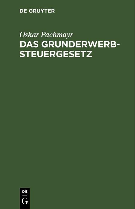 Produktbild: Das Grunderwerbsteuergesetz