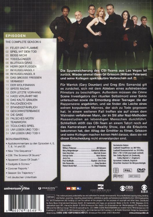 Produktbild: CSI - Season 6 [6 DVDs]
