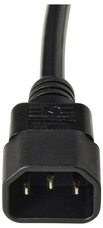 Produktbild: Sygonix SY-7154200 Strom Anschlusskabel Schwarz 0.30m