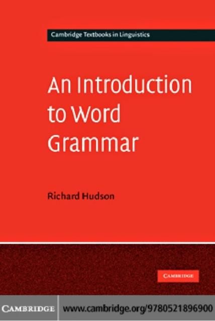 Produktbild: Introduction to Word Grammar
