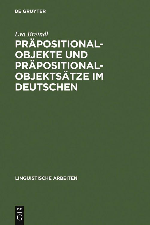 Produktbild: Pr&auml;positionalobjekte und Pr&auml;positionalobjekts&auml;tze im Deutschen