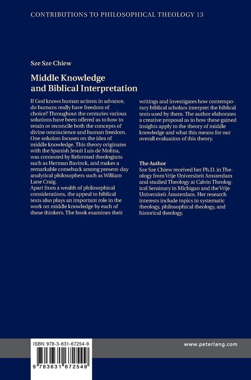 Produktbild: Middle Knowledge and Biblical Interpretation
