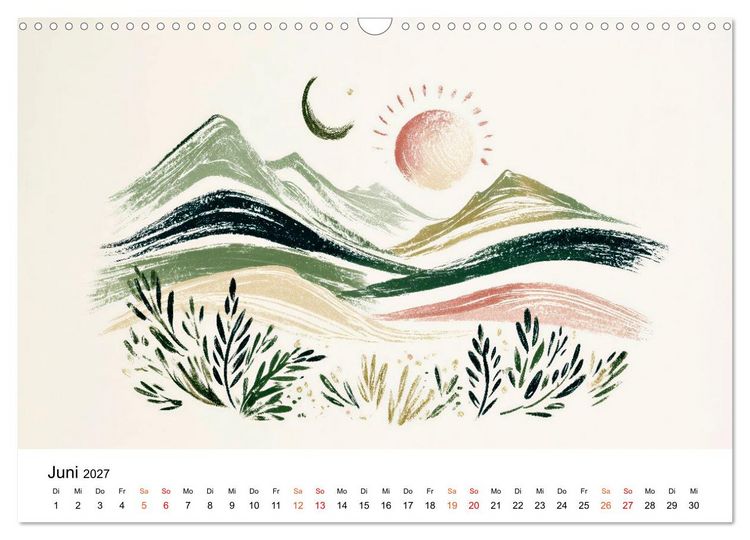 Produktbild: Ein Jahr in sanften Farben (Wandkalender 2027 DIN A3 quer), CALVENDO Monatskalender
