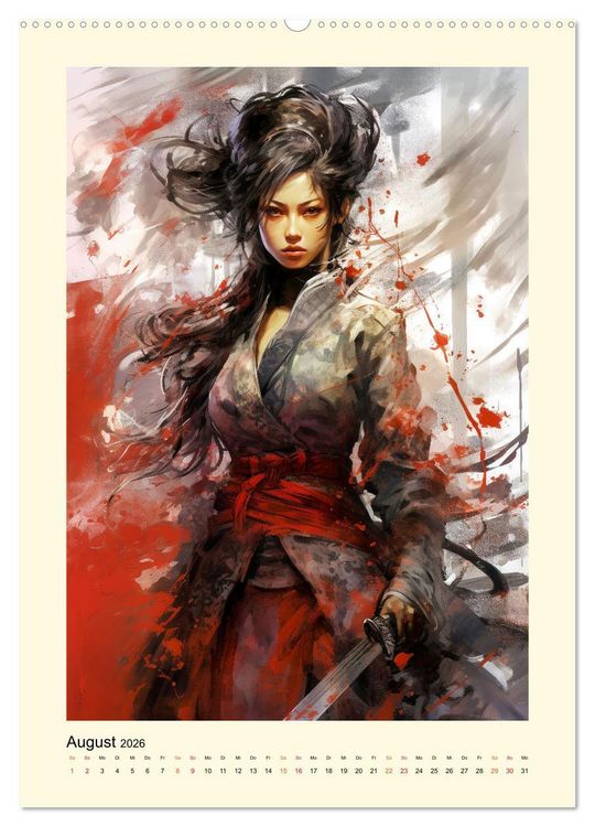 Produktbild: Samurai Amazonen (hochwertiger Premium Wandkalender 2026 DIN A2 hoch), Kunstdruck in Hochglanz