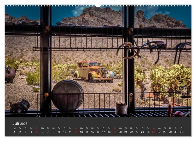 Produktbild: Vergessene Zeitzeugen entlang der Route 66 (hochwertiger Premium Wandkalender 2026 DIN A2 quer), Kunstdruck in Hochglanz