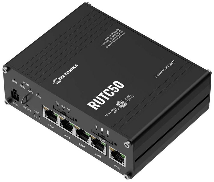 Produktbild: Teltonika RUTC50 WLAN Router 2.4 GHz, 5 GHz