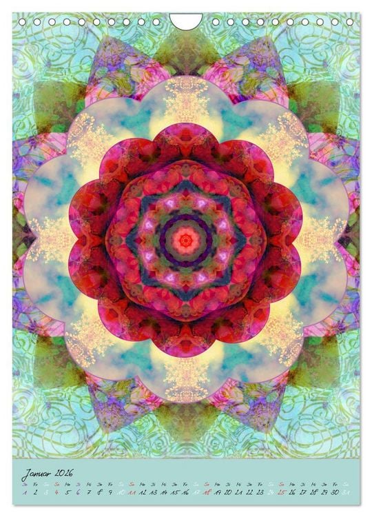 Produktbild: FLORALE MANDALAS (Wandkalender 2026 DIN A4 hoch), CALVENDO Monatskalender