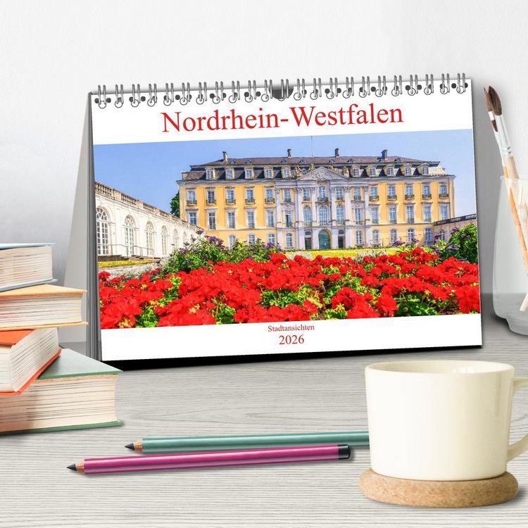 Produktbild: Nordrhein-Westfalen - Stadtansichten (Tischkalender 2026 DIN A5 quer), CALVENDO Monatskalender