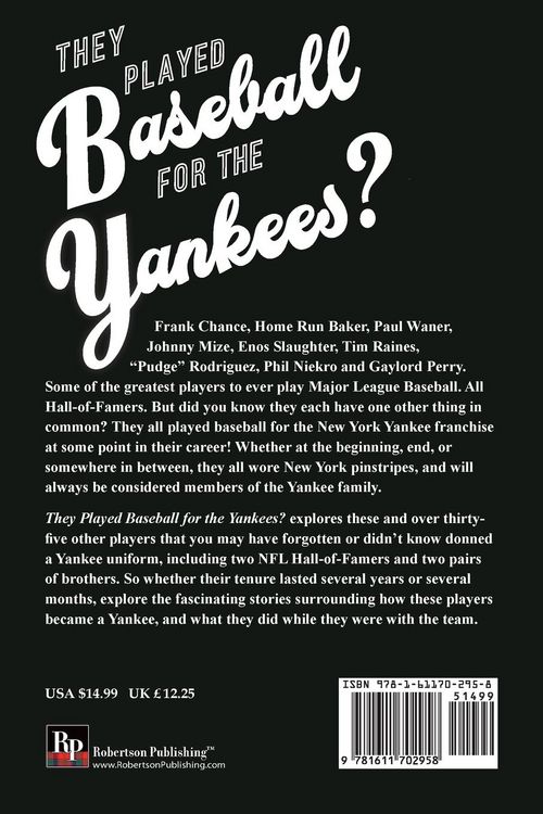 Produktbild: They Played Baseball for the Yankees?: A History of Forgotten Bronx Bombers