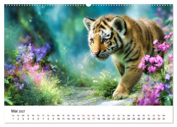 Produktbild: Wild.Edel.Stark. - Im Bann der Tiger (Wandkalender 2027 DIN A2 quer), CALVENDO Monatskalender