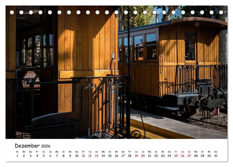 Produktbild: Die Schienen von Soller und Port de Soller (Tischkalender 2026 DIN A5 quer), CALVENDO Monatskalender