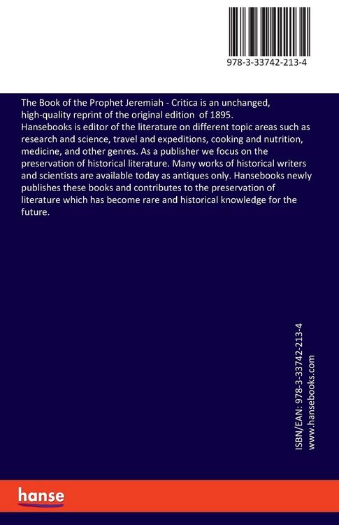 Produktbild: The Book of the Prophet Jeremiah