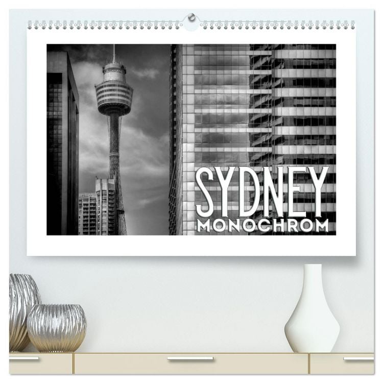 Produktbild: SYDNEY Monochrom (hochwertiger Premium Wandkalender 2026 DIN A2 quer), Kunstdruck in Hochglanz