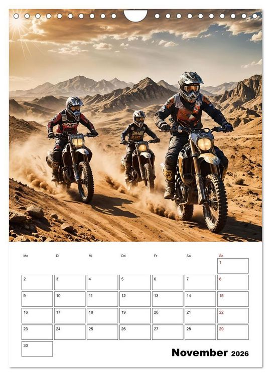 Produktbild: Vollgas und Adrenalin - Motocross-Action pur! (Wandkalender 2026 DIN A4 hoch), CALVENDO Monatskalender