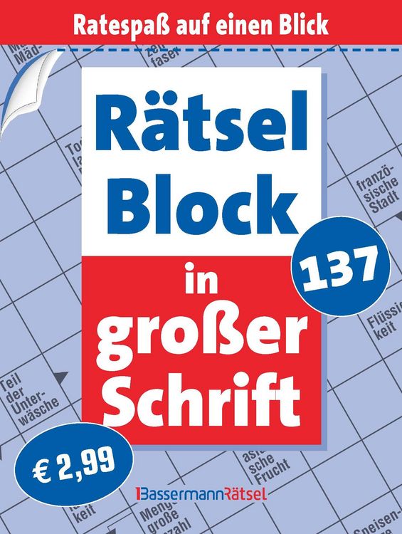 Produktbild: R&auml;tselblock in gro&szlig;er Schrift 137