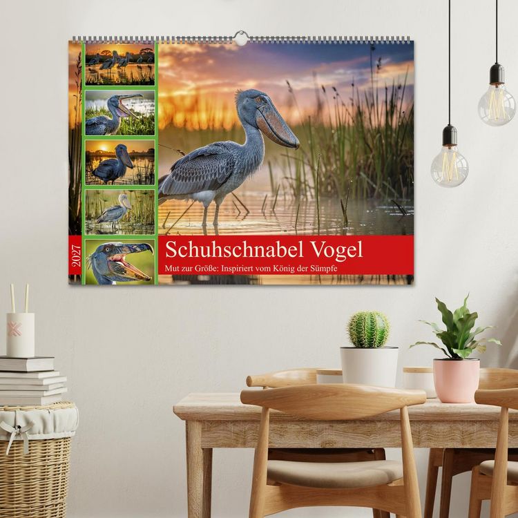 Produktbild: Schuhschnabel Vogel (Wandkalender 2027 DIN A2 quer), CALVENDO Monatskalender