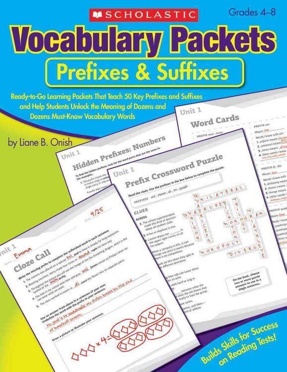 Produktbild: Vocabulary Packets: Prefixes & Suffixes