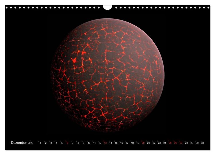 Produktbild: Sonne, Monde und Planeten (Wandkalender 2026 DIN A3 quer), CALVENDO Monatskalender