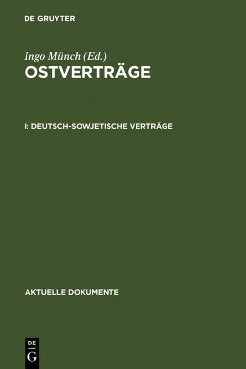 Produktbild: Ostvertr&auml;ge / Deutsch-sowjetische Vertr&auml;ge