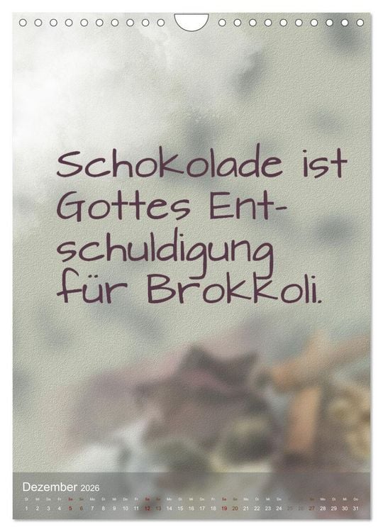 Produktbild: Heute ist ein guter Tag (Wandkalender 2026 DIN A4 hoch), CALVENDO Monatskalender