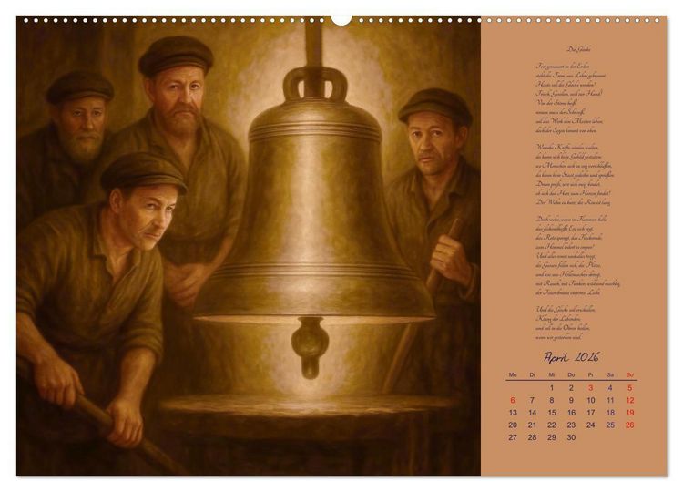 Produktbild: Gedichte. Die ber&uuml;hmtesten deutschsprachigen Verse (hochwertiger Premium Wandkalender 2026 DIN A2 quer), Kunstdruck in Hochglanz