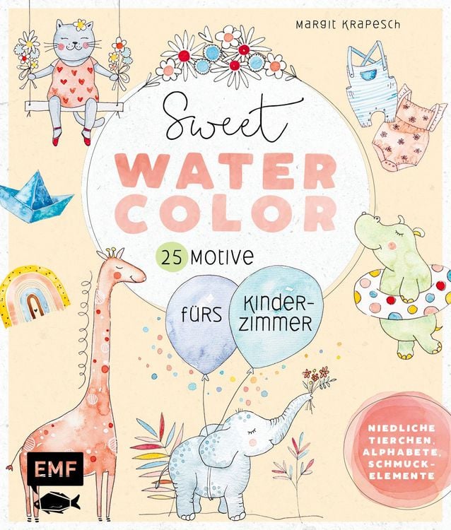 Produktbild: Sweet Watercolor &ndash; 25 Motive f&uuml;rs Kinderzimmer malen